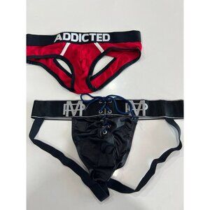 Men’s lace up jock with Red Addicted